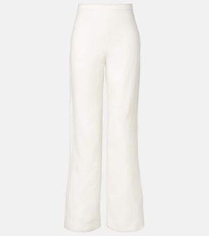 Faithfull the Brand Ilride High-Rise Linen Straight Trousers - White