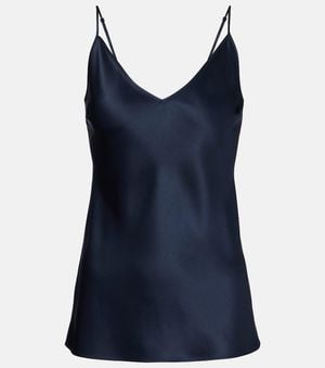 JOSEPH Clea Silk Satin Camisole - Blue