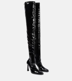 Magda Butrym Latex Over-The-Knee Boots - Black