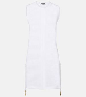 Tom Ford Vestido Corto De Punto Calado - Blanco