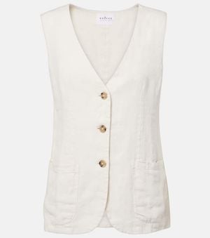 Velvet Acie Linen Vest - White
