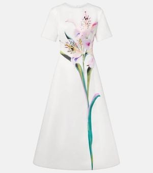 LEO LIN Caroline Floral Midi Dress - Blue