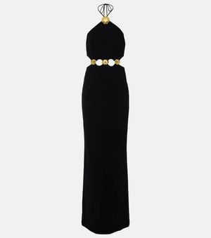 Rebecca Vallance Chelsea Halter Gown - Black