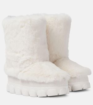 Goldbergh Fun Faux Fur Snow Boots - White
