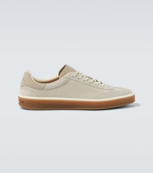 Loro Piana Baskets En Daim - Blanc