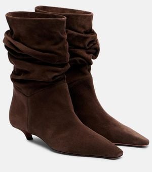 AMINA MUADDI Ankle Boots Jamie 25 Aus Veloursleder - Braun