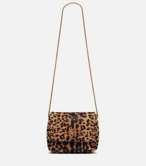 Saint Laurent Schultertasche Kate Supple Aus Kalbshaar - Weiß