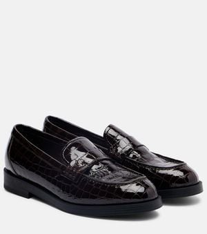 Jimmy Choo Loafers Ivy Aus Lackleder - Schwarz