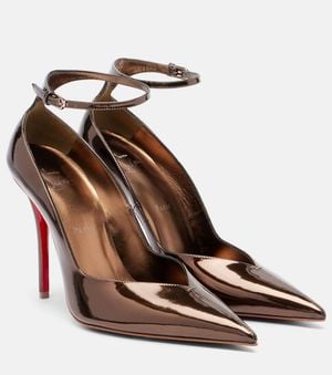 Christian Louboutin Pumps Erozee 100 Aus Lackleder - Braun