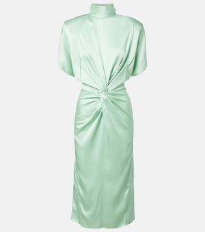 Stella McCartney Satin Midi Dress - Green