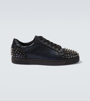 Christian Louboutin Seavaste Leather Sneakers - Black