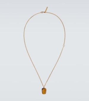 Dries Van Noten Plated Pendant Necklace - White