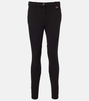 Burberry Pantalon Skinny En Coton Melange - Noir