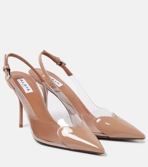 Alaïa Slingback-Pumps Le Cour 90 Mit Lackleder - Braun