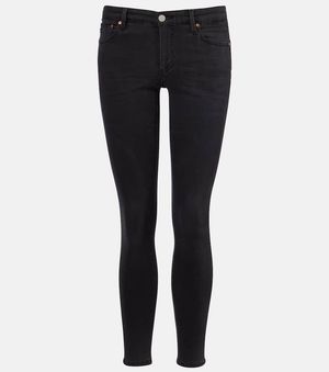 AG Jeans Low-Rise Skinny Jeans - Schwarz