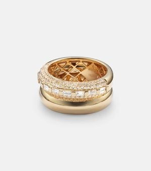 SHAY Orbit 18Kt Ring With Diamonds - Metallic