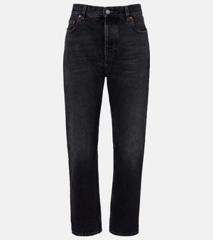 Saint Laurent High-Rise Slim Jeans #90S - Blau