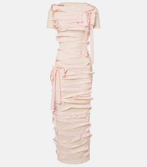 Acne Studios Ribbon-Detail Midi Dress - Pink