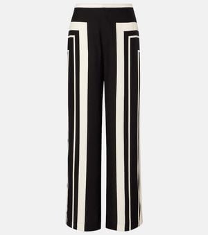 SIR. Weite Hose Pietra Aus Seiden-Crepe - Schwarz