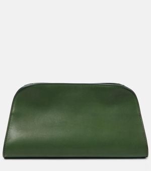The Row Peggy Leather Shoulder Bag - Green