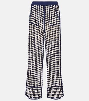 FARM Rio Pantalon Ample En Coton Melange - Blanc