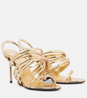 Alaïa Sandalen Spiral 90 Aus Metallic-Leder - Mettallic