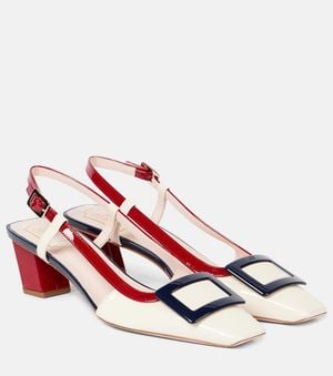 Roger Vivier Belle Vivier 45 Patent Leather Slingback Pumps - Red