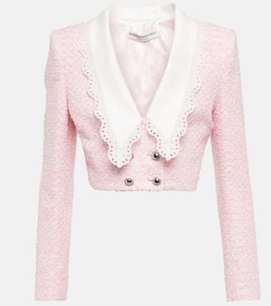 Alessandra Rich Veste Raccourcie En Tweed - Rose