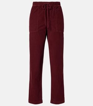 Velvet Hose Aus Baumwoll-Cord - Rot