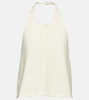 Wardrobe NYC Halterneck Wool Top - White