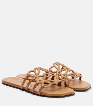 Loewe Sandali Petal Anagram - Marrone
