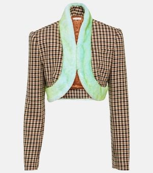 Area Cropped-Jacke - Grün