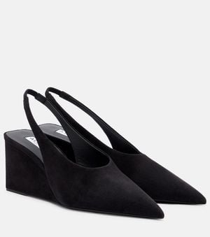 Alaïa Wedges Cube 75 Aus Veloursleder - Schwarz