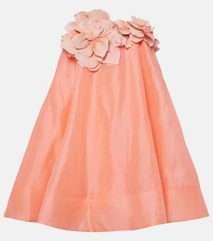 Zimmermann "Mini Organza -Kleid mit Blütenblatt - Orange