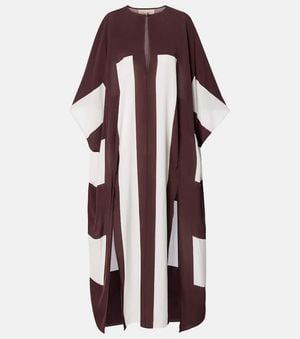 Adriana Degreas Striped Kaftan - Red