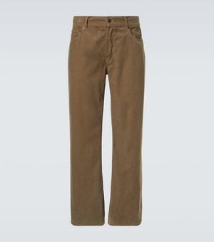 The Row Pantalon Droit Rossen En Velours Cotele - Neutre