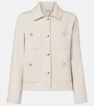 Max Mara Armonioso Cotton-Blend Jersey Jacket - Natural