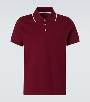 Saint Laurent Cotton Polo Shirt - Red