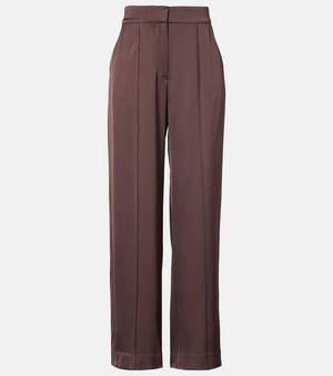 Jonathan Simkhai Weite High-Rise-Hose Kyra Aus Satin - Braun