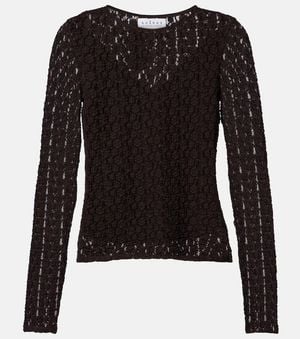 Velvet Tori Lace Top - Black