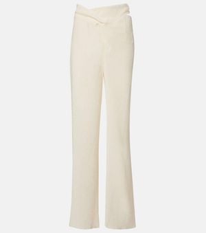 Magda Butrym High-Rise Wide-Leg Trousers - White