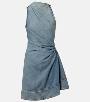 McQueen Minikleid Aus Denim - Blau