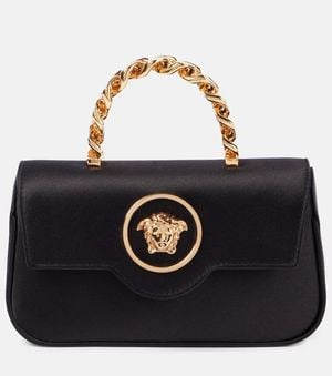 Versace Tote Bag La Medusa Mini Aus Satin - Schwarz