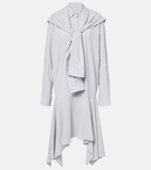 Acne Studios Vestidio Camisero A Rayas Con Capas - Gris