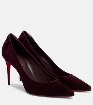 Christian Louboutin Pumps Sporty Kate 85 Aus Veloursleder - Rot
