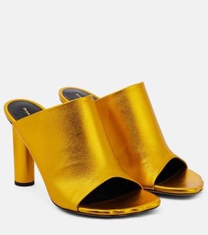 Proenza Schouler Mules en cuir metallise - Jaune