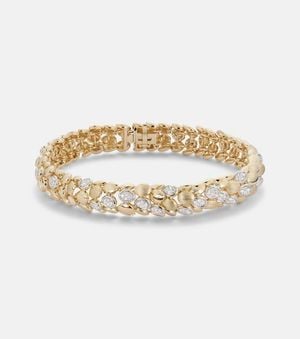 Rainbow K Blossom Small 14Kt Bracelet With Diamonds - Metallic