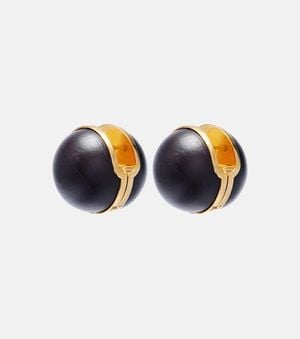 Alaïa Sphere Wood Earrings - Blue