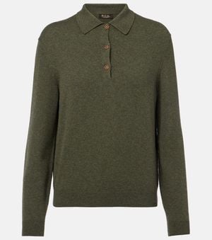 Loro Piana Classic Cashmere Polo Sweater - Green