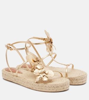 Zimmermann Espadrille-Sandalen Aus Metallic-Leder - Mettallic